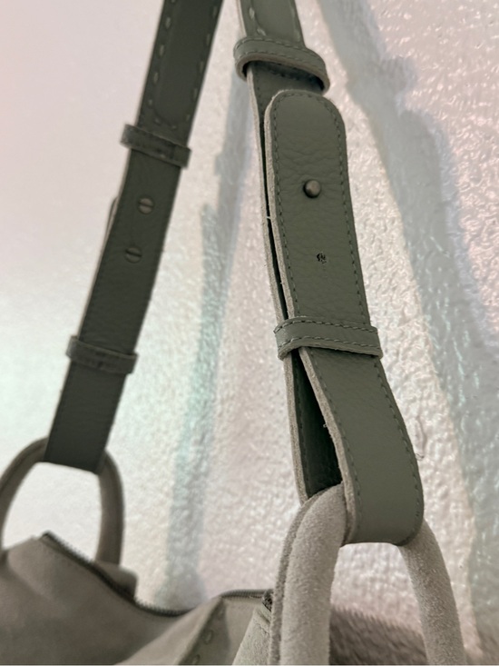 the Sak Suede Shoulder Bag in Sage Green with Adjustable Strap main image 11